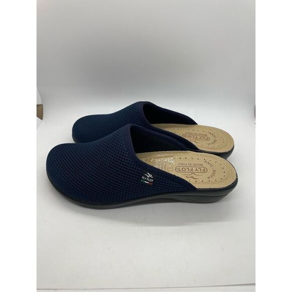 Fly Flot Women's Blue Anatomic Sole Anti Shock Wide Fit Clog Slip On Shoe Size 3 - Picture 3 of 9